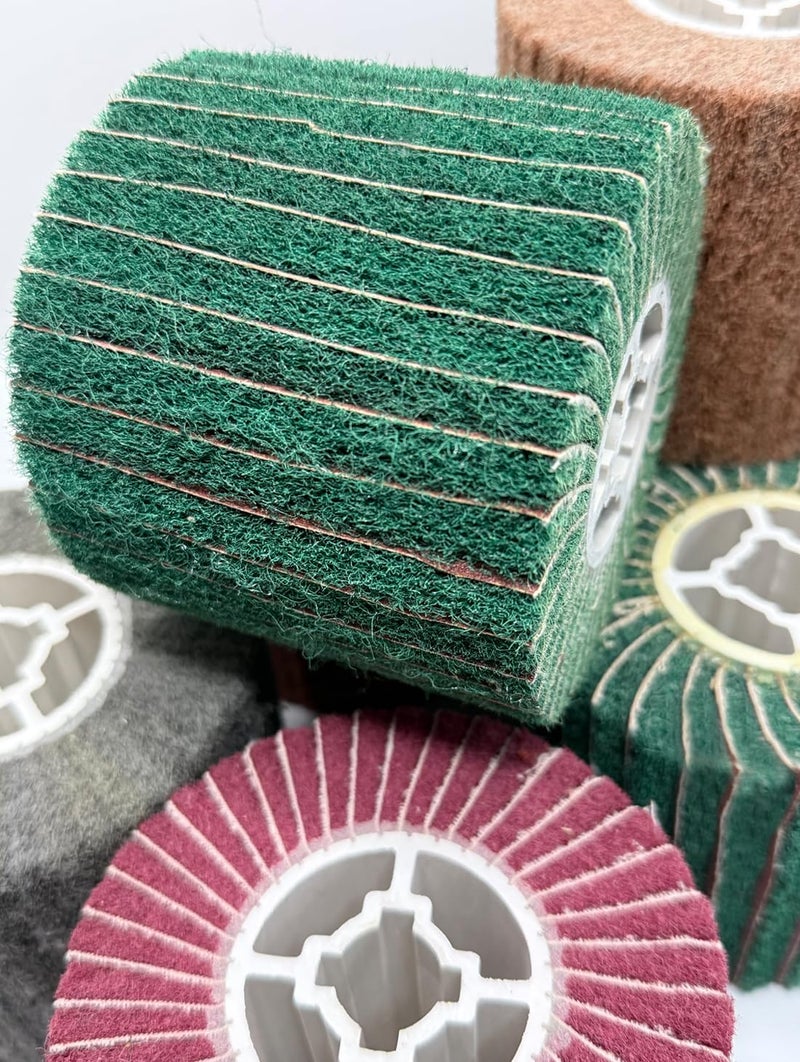 JONAS C 7 Pack Non Woven Wire Abrasive Drawing Polishing Wheel with Sandpaper for The Surface Treatment of Metal Products Grit : 120sp/240/240sp/320 /320sp/400/600 - Image 3